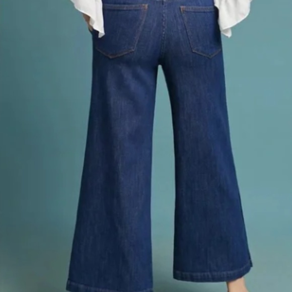 Anthropologie Pilcro & The Letterpress High-Rise Cropped Wide-Leg Jeans Size 27 - Picture 7 of 9